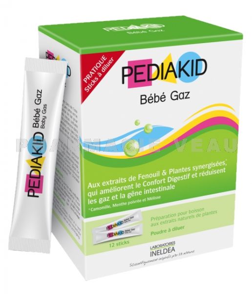 Pediakid Bébé Gaz 12 Sticks - Ineldea - Pharmacieveau.fr