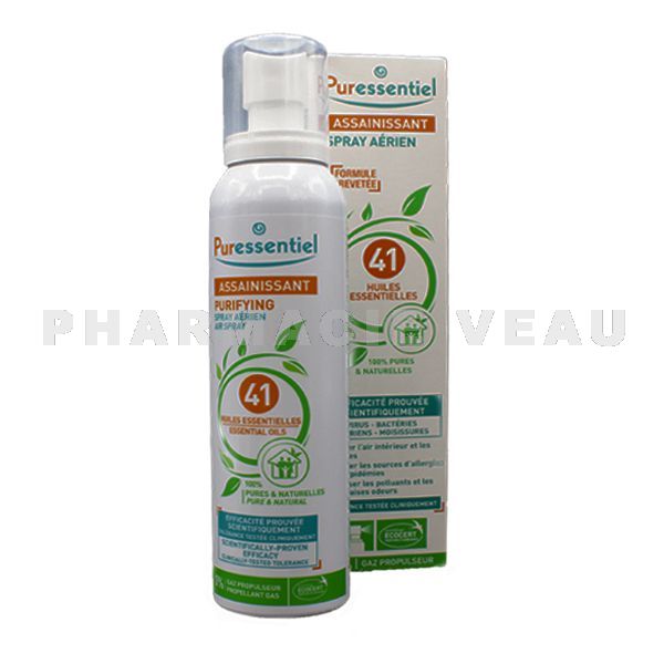 Spray Assainissant PURESSENTIEL 41 Huiles essentielles - Pharmacie VEAU