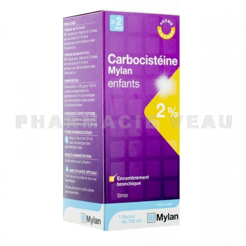 Carbocisteine 2 Sirop Expectorant Enfant Sans Sucre Banane Mylan