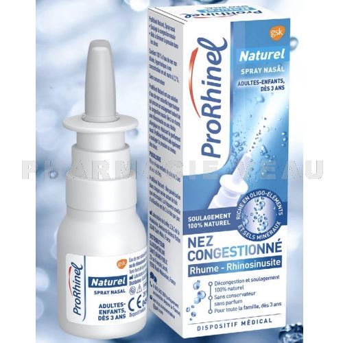 PRORHINEL Spray Nasal Rhume Rhinosinusites Naturel (20ml) Pharmacie VEAU