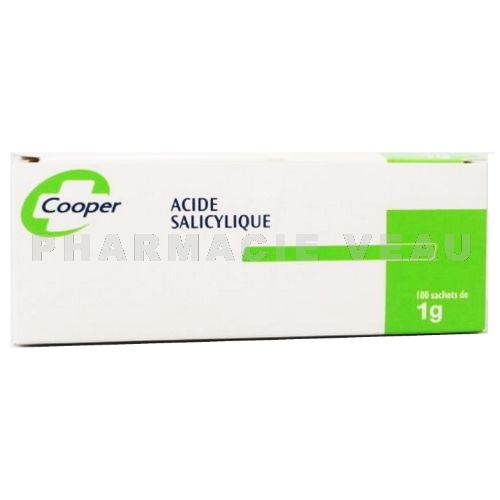 ACIDE SALICYLIQUE Sachet 1 gramme (100 sachets) Cooper Pharmacie VEAU