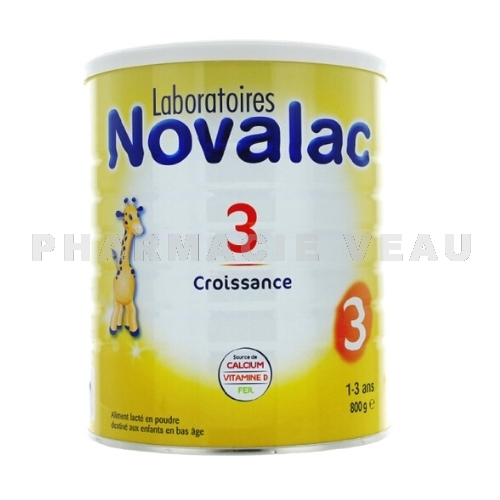 NOVALAC Lait de Croissance 3e Age 1 à 3 ans (800 gr) - Pharmacie Veau