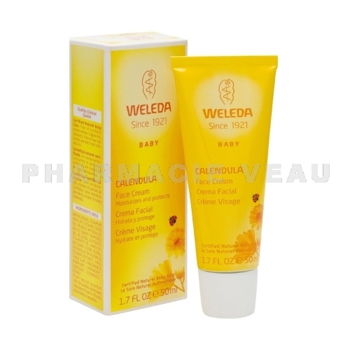 WELEDA BEBE Crème Protectrice Visage au Calendula- Pharmacie Veau