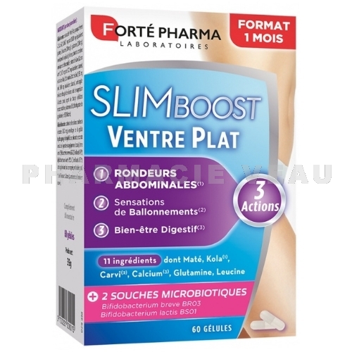 SLIMBOOST Ventre plat (60 gélules) Minceur Forte Pharma  Pharmacie Veau