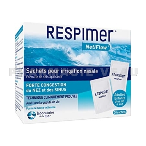 Respimer Sachets pour irrigation nasale x30 Nez bouché - Pharmacie Veau