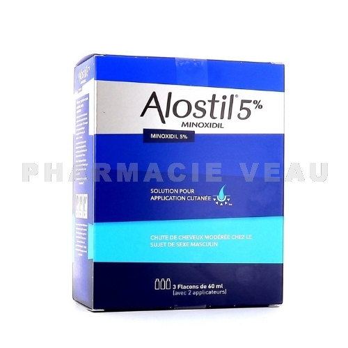 ALOSTIL - 5% Solution (Coffret 3 flacons) (MINOXIDIL Alopécie)