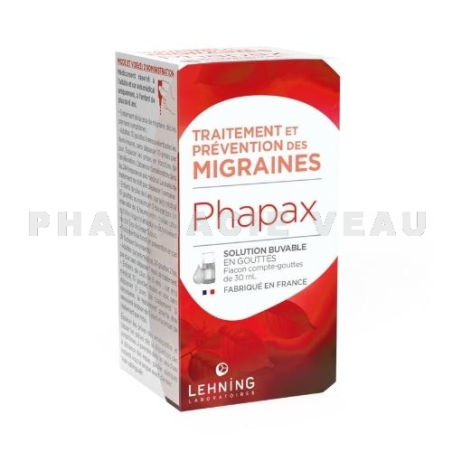 Phapax migraine Lehning flacon de 30 ml - PharmacieVeau