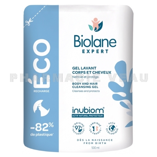 BIOLANE EXPERT - Gel Lavant Corps et Cheveux Bio, 500ml