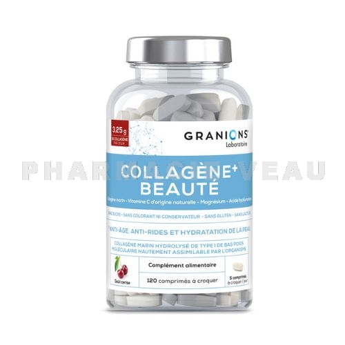 GRANIONS - Collagène+ Beauté Anti-âge et Hydratation - 120comprimés à croquer