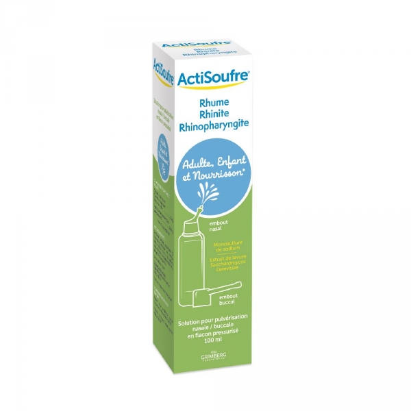 ACTISOUFRE Solution pour pulvérisation nasale/buccale flacon de 100ml 2 embouts