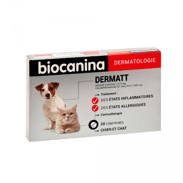 BIOCANINA Dermatt - Chien & Chat - 20 comprimés