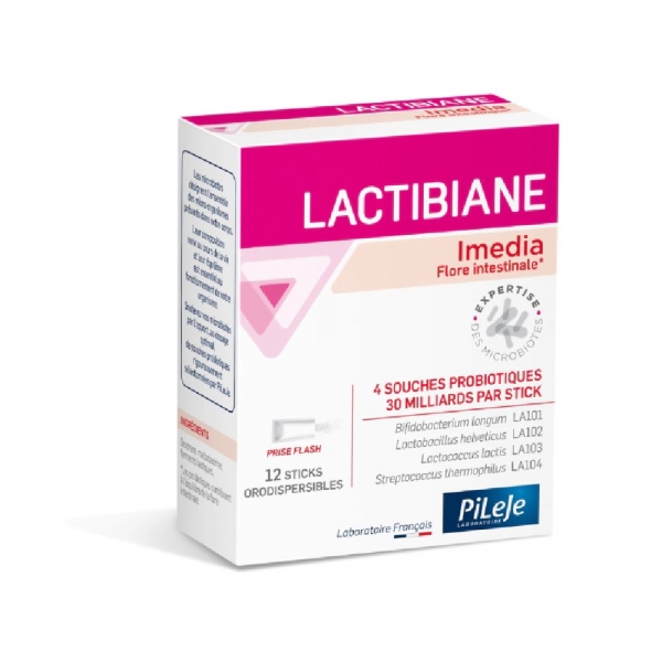 LACTIBIANE Imedia 12 sticks Probiotiques - Pileje