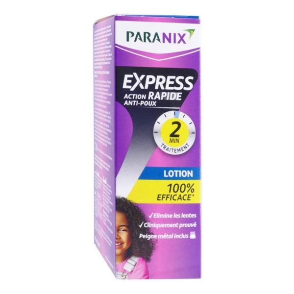Paranix Express Lotion Anti-Poux Traitement 2 min 95ml + peigne