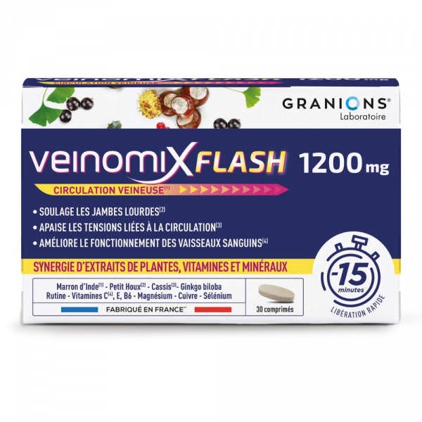 GRANIONS - Veinomix Flash 1200mg - 30 comprimés