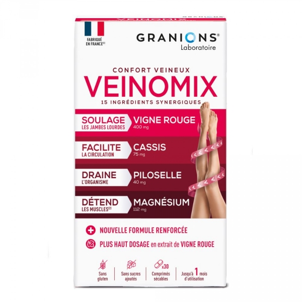 GRANIONS - Veinomix Fort Confort Veineux - 30 comprimés
