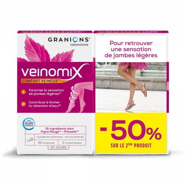 VEINOMIX Granions LOT 2 x 60 comprimés Jambes légères