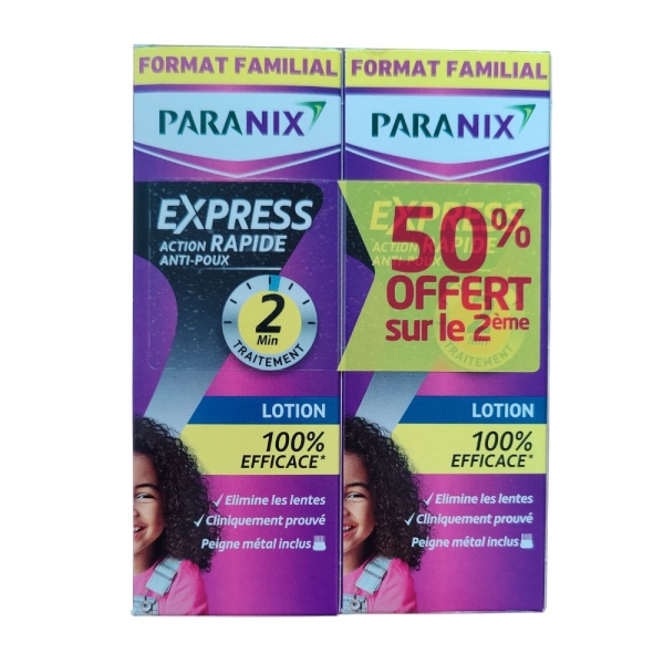 Paranix - Express 2 min lotion Anti-poux - 195ml - Lot de 2