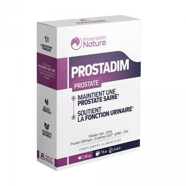 Prescription Nature - PROSTADIM - Santé masculine - 30 gélules