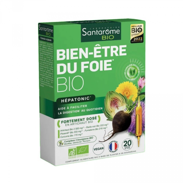 SANTAROME Bio - Bien-Être du Foie Bio - 20 ampoules