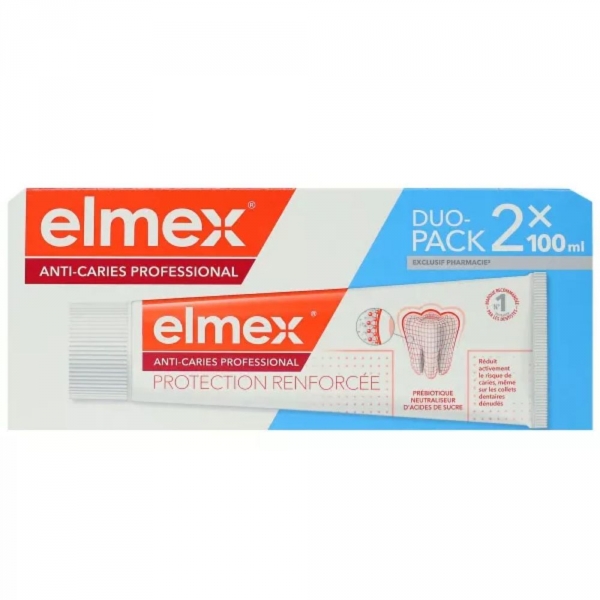 ELMEX - Dentifrice Anti-Caries Professional - Lot de 2x100ml