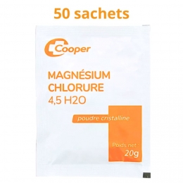 CHLORURE DE MAGNESIUM 1 carton de 50 x 20 grammes Cooper