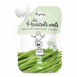 Popote Bébé - Purée de Haricots Verts 100% Bio - Gourde de 120g