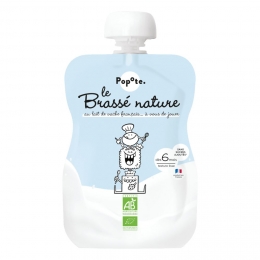 Popote Bébé - Yaourt Brassé Nature 100% Bio - Gourde de 120g