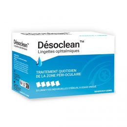 Désoclean - Bausch&Lomb - 20 Lingettes Ophtalmiques