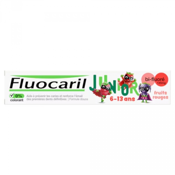 FLUOCARIL Junior Dentifrice Gel Fruits rouges 6-13 ans