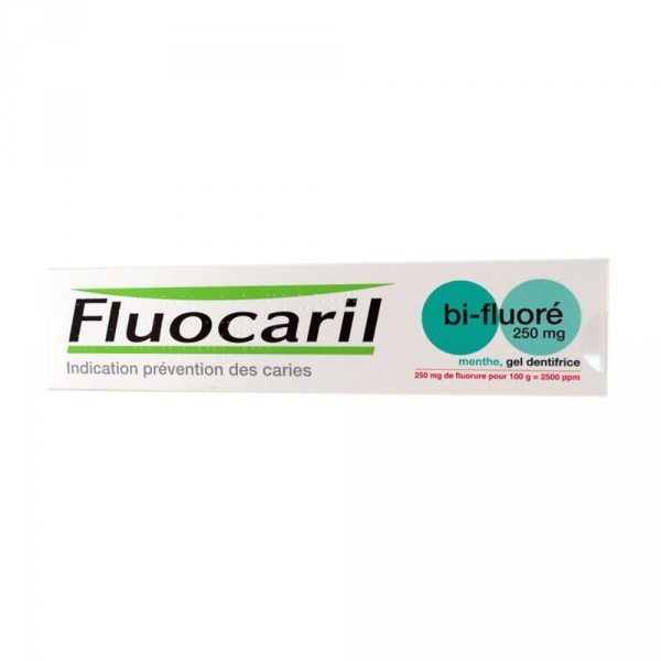 FLUOCARIL Bi-fluoré 250 mg Dentifrice GEL Menthe - tube de 75 ml