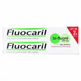 FLUOCARIL Bi-fluoré 250 mg Pâte Dentifrice Menthe LOT 2  tubes 125 ml