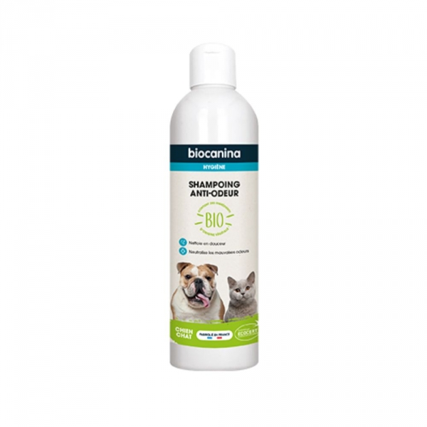 BIOCANINA - Shampoing anti-odeur Chien et Chat Bio - 240ml