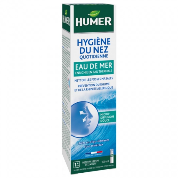 HUMER Spray nasal Hygiène du Nez - Eau de Mer - Spray de 100ml