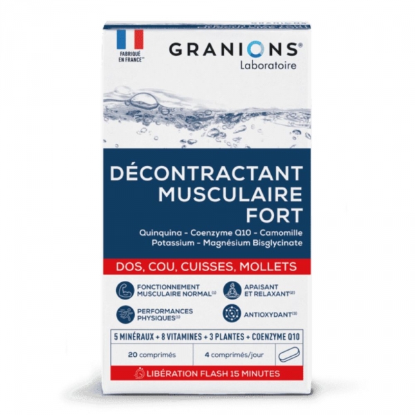 GRANIONS - Décontractant Musculaire Fort - 20 Comprimés