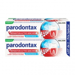 PARODONTAX Réparation Active Gencives - Dentifrice Menthe Fraîche Lot de 2x75ml