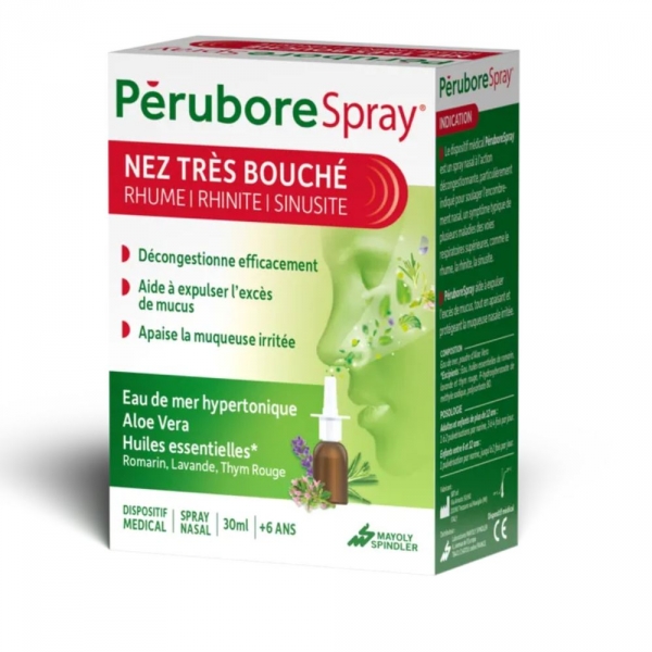 Pérubore Spray - Nez très Bouché - Spray Nasal 30ml