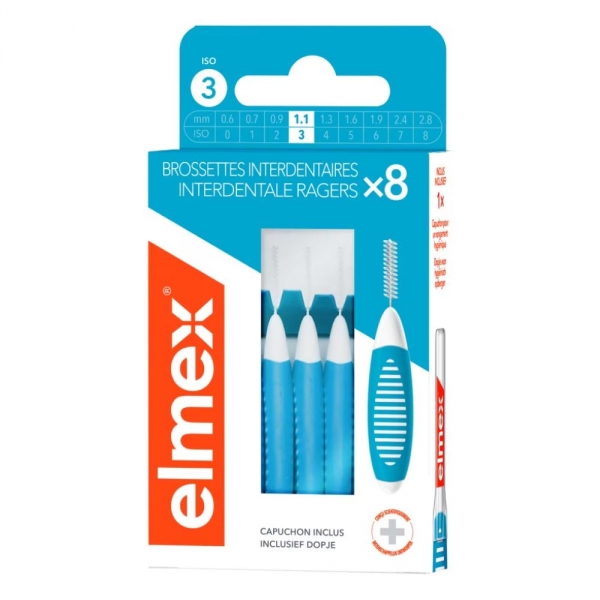 ELMEX - Brossettes interdentaires - 8 Brossettes - 5 Tailles