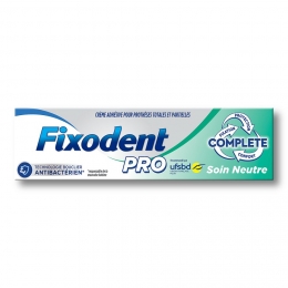 Fixodent Pro Complete NEUTRE Crème adhésive Prothèses Dentaires 47g