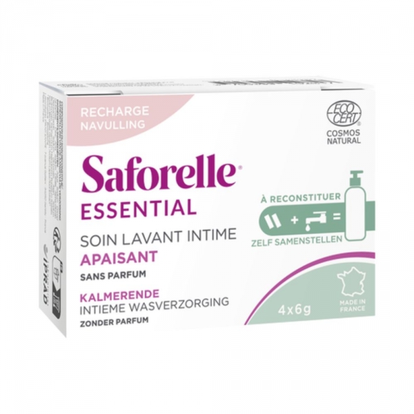 SAFORELLE - Recharge Soin Lavant Intime Apaisant - 4x6g