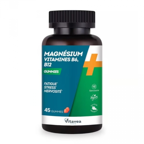 Vitavea - Magnésium, Vitamines B6 & B12 - 45 gummies