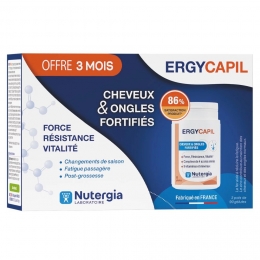 NUTERGIA Ergycapil - Cheveux & Ongles Fortifiés - 3x90 gélules