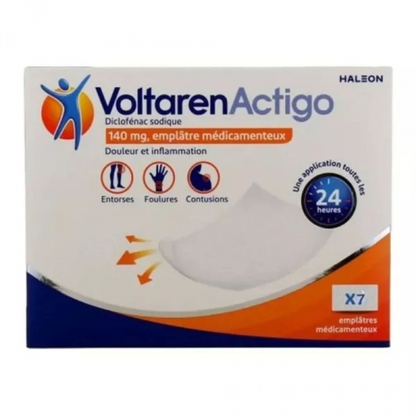 VOLTAREN ACTIGO Emplatres médicamenteux 7 emplâtres médicamenteux