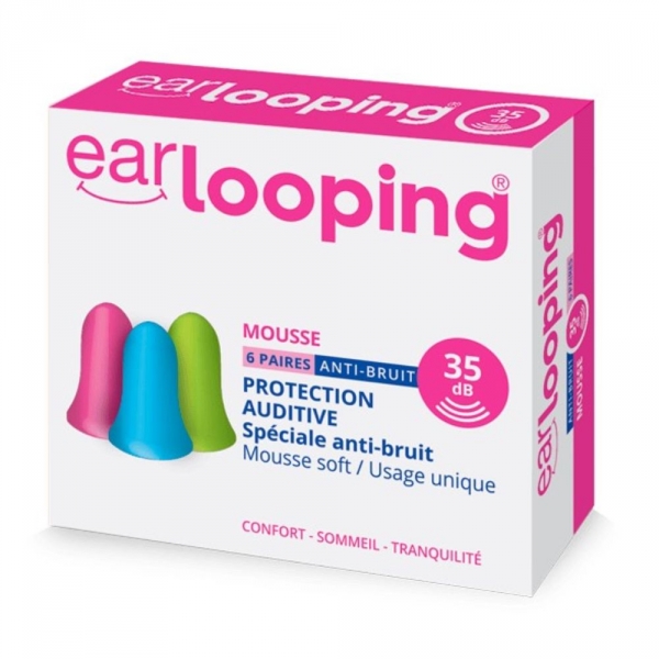 EARLOOPING Mousse Anti-Bruit 35db (6 paires)