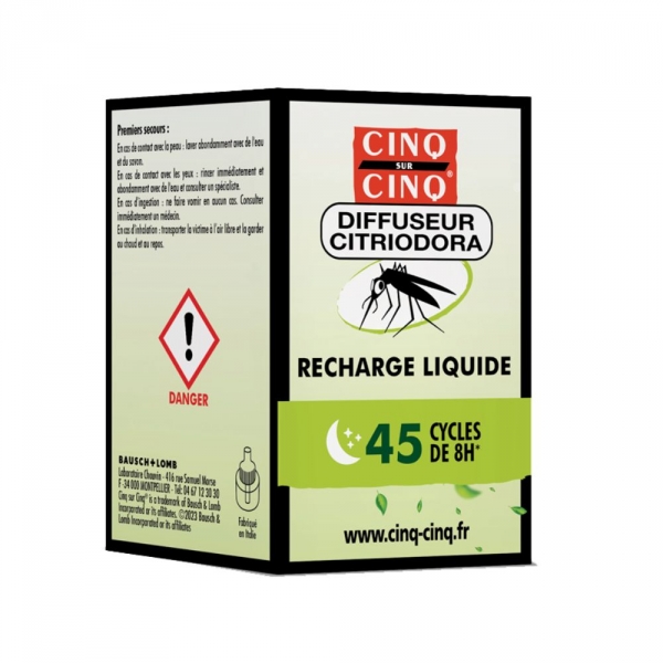 5/5 CINQ sur CINQ - Recharge Diffuseur Citriodora - 45 nuits