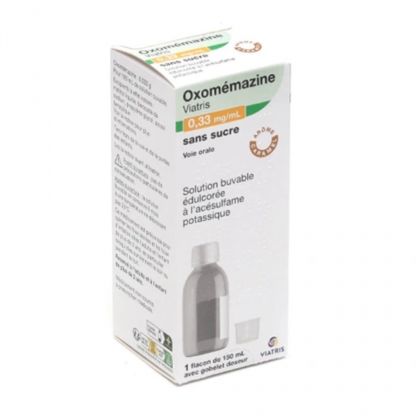 OXOMEMAZINE Sirop Toux sèche sans sucre 150ml - Viatris