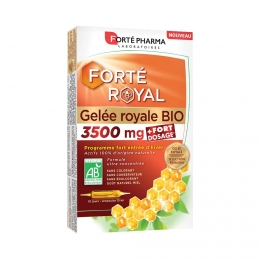 Forté Royal Gelée royale Bio 3500mg 10 ampoules - Forté Pharma