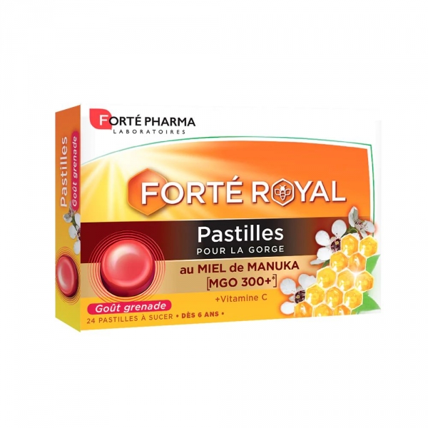 Forté Royal - 24 Pastilles pour la Gorge au Miel de Manuka - Forté Pharma