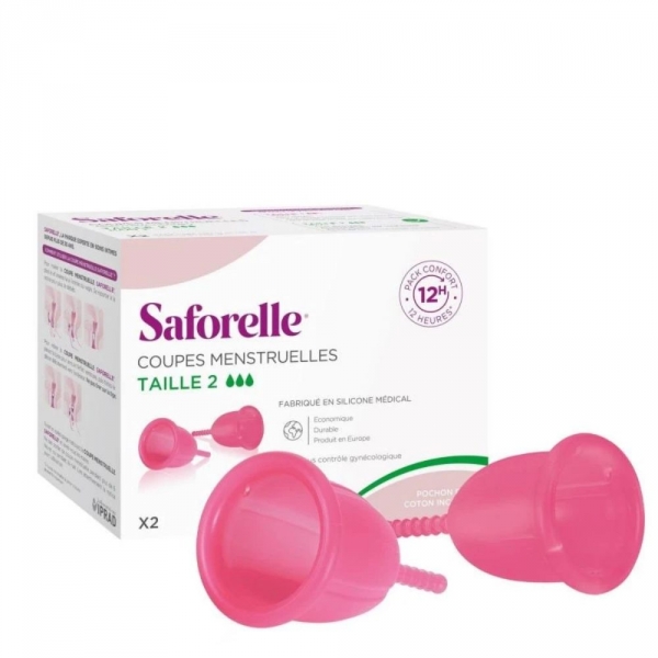 SAFORELLE - 2 Coupes Menstruelles - Taille 2