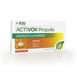 ACTIVOX - Propolis Adoucir la gorge - Miel-citron - 20comprimés à sucer