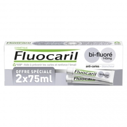 FLUOCARIL -  Dentifrice Blancheur Bi-fluoré 145 mg - 2x75ml